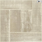 Nexus Self Adhesive 12-Inch Vinyl Floor Tiles, 20 Tiles - 12" x 12", Saddlewood Pattern - Peel & Stick, DIY Flooring for Kitchen, Dining Room, Bedrooms & Bathrooms by Achim Home Decor