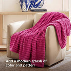 Bedsure GentleSoft Hot Pink Fleece Blanket for Couch - Cozy Soft Blankets for Women, Cute Small Throws for Girls, 60x80 Inches