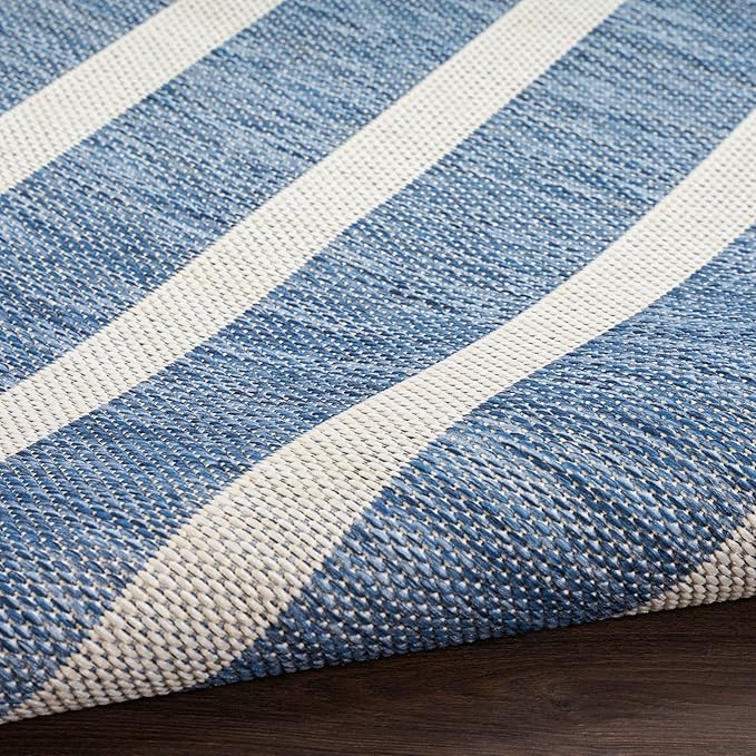 Nourison Home Positano Navy Ivory 9' x 12' Area Rug - Easy Clean, Non Shedding, Bed Room, Living Room, Dining Room, Kitchen (9' x 12')