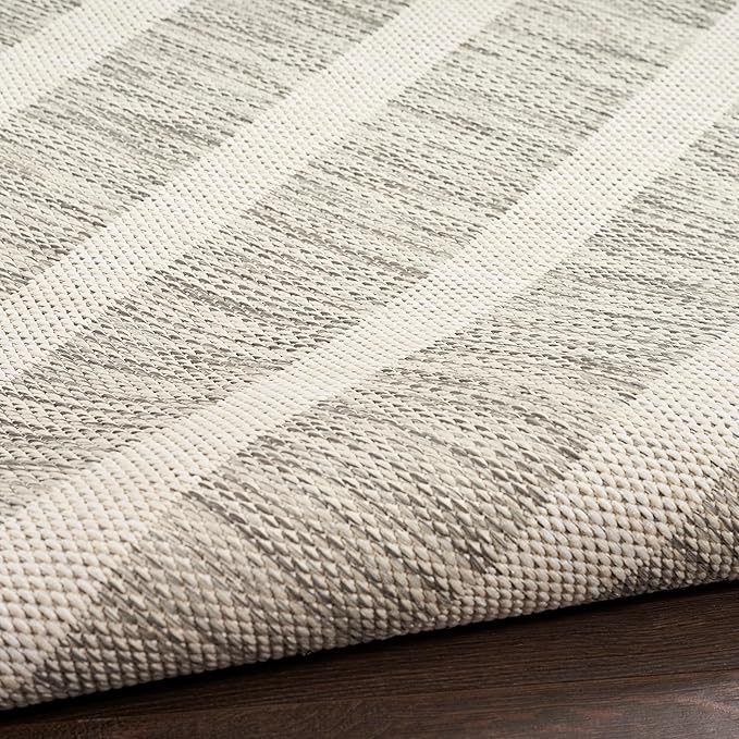 Nourison Home Positano Grey Ivory 5' x 7' Area Rug - Easy Clean, Non Shedding, Bed Room, Living Room, Dining Room, Kitchen (5' x 7')