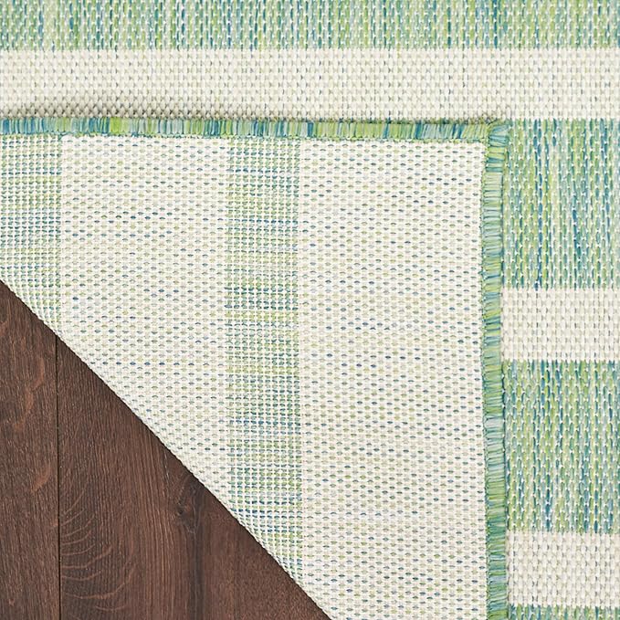 Nourison Home Positano Blue Green Ivory 9' x 12' Area Rug - Easy Clean, Non Shedding, Bed Room, Living Room, Dining Room, Kitchen (9' x 12')