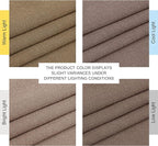 NICETOWN Linen Brown Curtains 84 inch Long, Grommet Privacy Added Thick Flax Window Treatments with Light Filtering Drapes for Bedroom/Farmhouse, W55 x L84, 2 Panels