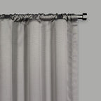 Eclipse Solid Thermapanel Room Darkening Rod Pocket Curtain, Window Curtain for Bedroom and Living Room, (1 Panel), 52 in Wide x 84 in Long, Grey