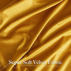 NICETOWN Yellowish Gold Velvet Curtains 84 inches Long for Dining Room - Luxury Room Darkening Silky Soft Window Treatments for Holiday Season Home Decoration (1 Pair, 84 inches)