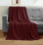 Utopia Bedding Burgundy 100% Cotton Waffle Blanket 300 GSM [King - 90x108 Inch] Soft Lightweight Breathable Bed Blanket for All Season