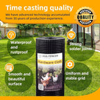 24in x 100ft Black Hardware Cloth 1/2 inch 19Ga PVC Coated Wire Mesh Vinyl Coated Fence, Welded Metal Chicken Wire Fencing Roll, Garden Plant Fencing, for Chicken Coop and Home Improvement