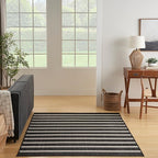Nourison Home Positano Black Ivory 5' x 7' Area Rug - Easy Clean, Non Shedding, Bed Room, Living Room, Dining Room, Kitchen (5' x 7')