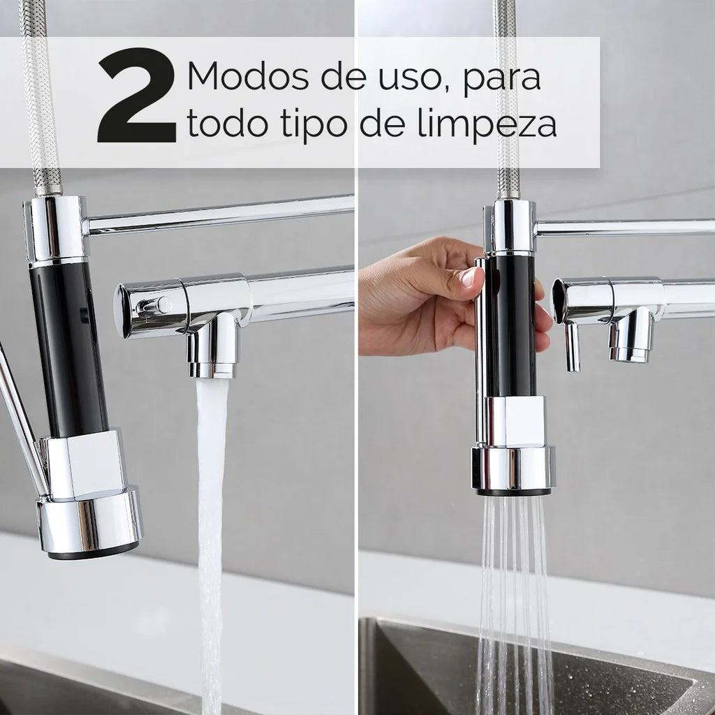 Gourmet Mobile Mixer Mono Command Spray Faucet with Articulated Spray