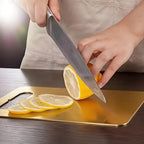 Kitchen Stainless Steel Chopping Board, Suitable for Cutting Meat, Fruits and Minced Meat, Anti-Slip and Dishwasher Safe