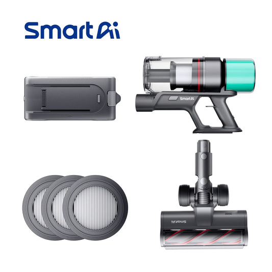Original accessories for vacuum cleaners SmartAI battery/HEPA filters/telescopic Tube, compatible only with SmartAI vacuum cleaners