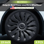4PCS Design for TESLA Model Y 2020-2024 Vehicle Full Coverage Storm Wheel Cover Cap 19 Inches Wheel Hubcap Automobile Accessorie