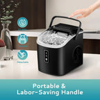 ICYGLEE Portable Ice Machine 9 Cubes in 6 Mins Ice Maker Machine 26.5lbs/Day Auto-Cleaning Countertop for Home Kitchen Camping
