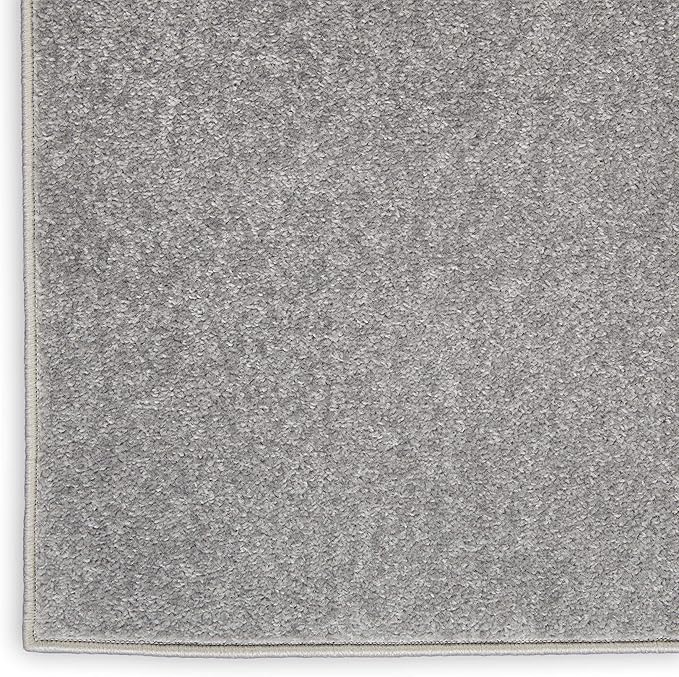 Nourison Home Nourison Essentials Silver Grey 2'2" x 7'6" Area Rug - Easy Clean, Non Shedding, Bed Room, Living Room, Dining Room, Kitchen (8' Runner)