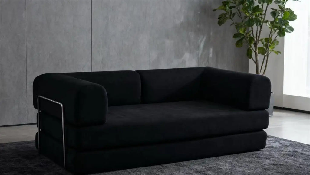EU warehouse 2025 washable corduroy modular compression sofa 200 cm sleeper sofa bed for living room furniture