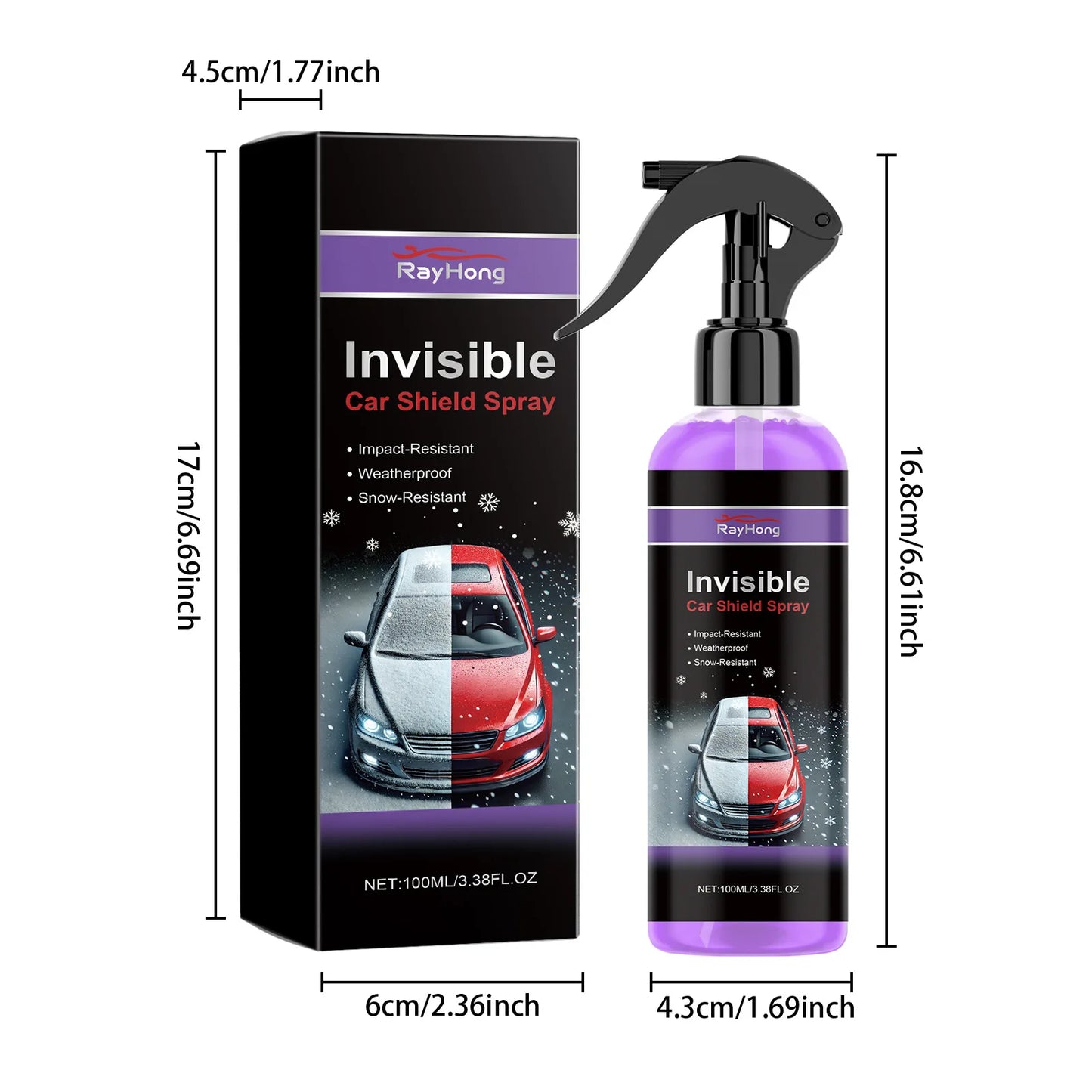 Rayhong 100ml Invisible Car Shield Repair Spray Car Coating Protection Scratch Remove Rapid Car Wax Polish Ceramic Coating Spray