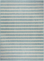 Nourison Home Positano Aqua Ivory 8' x 10' Area Rug - Easy Clean, Non Shedding, Bed Room, Living Room, Dining Room, Kitchen (8' x 10')