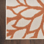 Nourison Home Washables 32x48 Outdoor Polypropylene Fabric Rug in Ivory/Multi-Color