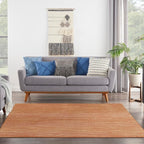 Nourison Home Nourison Essentials Rust 7' x Square Area Rug - Easy Clean, Non Shedding, Bed Room, Living Room, Dining Room, Kitchen (7' x Square)