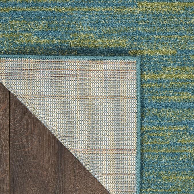 Nourison Home Nourison Essentials Blue Green 7' x 10' Area Rug - Easy Clean, Non Shedding, Bed Room, Living Room, Dining Room, Kitchen (7' x 10')