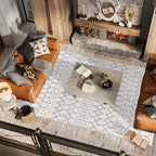 JONATHAN Y Boho Vintage Diamond Cream/Gray Indoor Area Rug 12X18 ft, Moroccan Hype for Living Room, Bedroom, Kitchen, Office, Easy-Cleaning, High Traffic, Pet-Friendly, Non-Shedding (MOH101B-18)