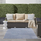 Nourison Home Nourison Essentials Blue Grey 4' x 6' Area Rug - Easy Clean, Non Shedding, Bed Room, Living Room, Dining Room, Kitchen (4' x 6')