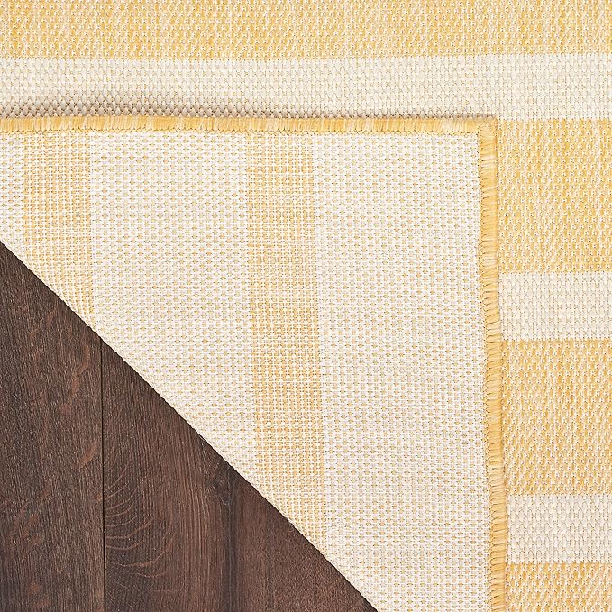 Nourison Home Positano Yellow Ivory 9' x 12' Area Rug - Easy Clean, Non Shedding, Bed Room, Living Room, Dining Room, Kitchen (9' x 12')