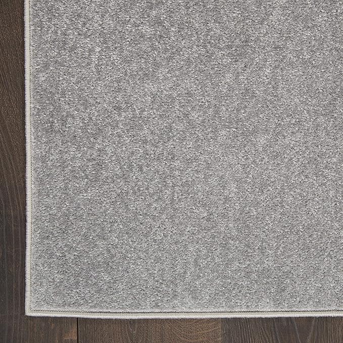 Nourison Home Nourison Essentials Silver Grey 3' x 5' Area Rug - Easy Clean, Non Shedding, Bed Room, Living Room, Dining Room, Kitchen (3' x 5')