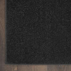 Nourison Home Nourison Essentials Black 2'2" x 10' Area Rug - Easy Clean, Non Shedding, Bed Room, Living Room, Dining Room, Kitchen (10' Runner)