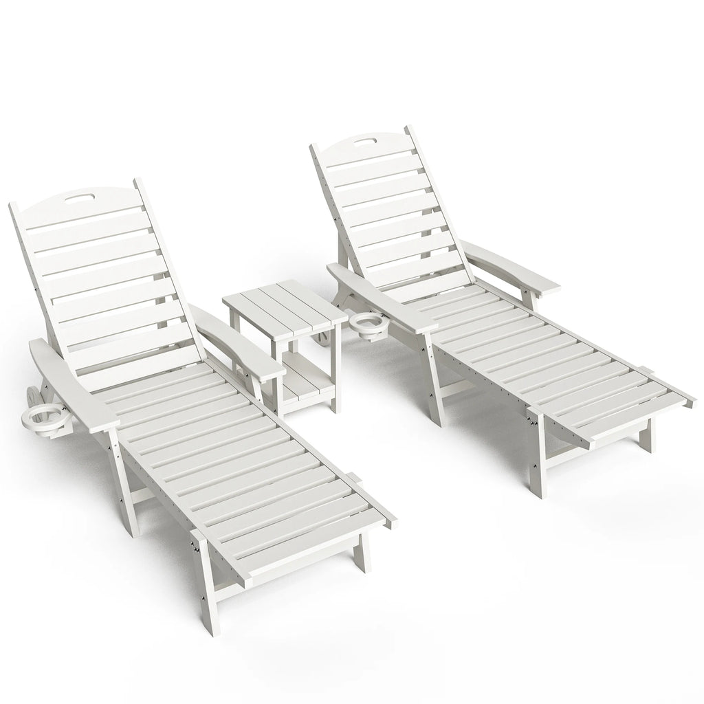 500 LBS Capacity Lounge Chair Set (3-Piece)