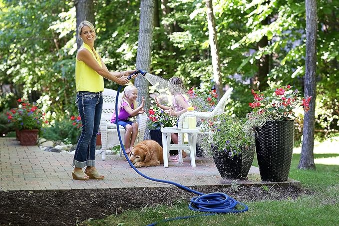 Dramm ColorStorm Premium Rubber Garden Hose, No Kink, Leak Proof Water Hose, Male Female Fittings, Made in USA, Hot & Cold Resistant, 518 Burst PSI, Red, 5/8"x50'