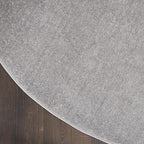 Nourison Home Nourison Essentials Silver Grey 4' x Round Area Rug - Easy Clean, Non Shedding, Bed Room, Living Room, Dining Room, Kitchen (4' x Round)