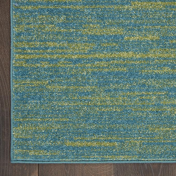 Nourison Home Nourison Essentials Blue Green 7' x 10' Area Rug - Easy Clean, Non Shedding, Bed Room, Living Room, Dining Room, Kitchen (7' x 10')