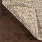 nuLOOM 6 Round Elfriede Jute & Cotton Hand Woven Area Rug, Natural, Solid Rustic Farmhouse Style, Weaved Design, Natural Fiber, For Bedroom, Living Room, Dining Room, Hallway, Office, Entryway