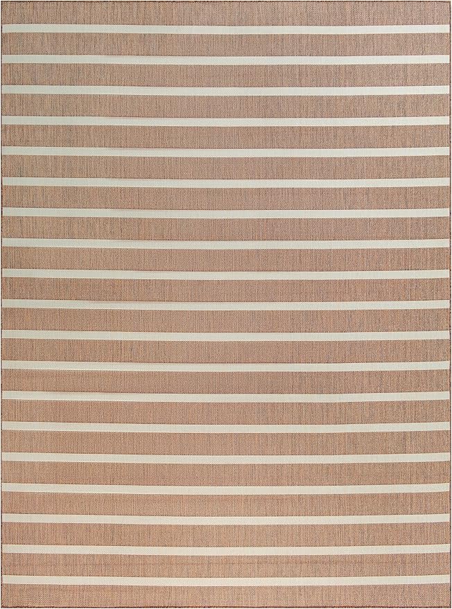 Nourison Home Positano Jute Ivory 8' x 10' Area Rug - Easy Clean, Non Shedding, Bed Room, Living Room, Dining Room, Kitchen (8' x 10')