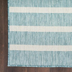 Nourison Home Positano Aqua Ivory 9' x 12' Area Rug - Easy Clean, Non Shedding, Bed Room, Living Room, Dining Room, Kitchen (9' x 12')