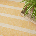 Nourison Home Positano Yellow Ivory 9' x 12' Area Rug - Easy Clean, Non Shedding, Bed Room, Living Room, Dining Room, Kitchen (9' x 12')
