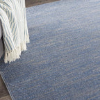 Nourison Home Nourison Essentials Blue Grey 7' x Square Area Rug - Easy Clean, Non Shedding, Bed Room, Living Room, Dining Room, Kitchen (7' x Square)