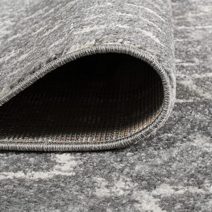 JONATHAN Y Boho Vintage Diamond Gray/Ivory Round Area Rug 3 ft, Moroccan Hype for Living Room, Bedroom, Kitchen, Office, Easy-Cleaning, High Traffic, Pet-Friendly, Non-Shedding (MOH101C-3R)