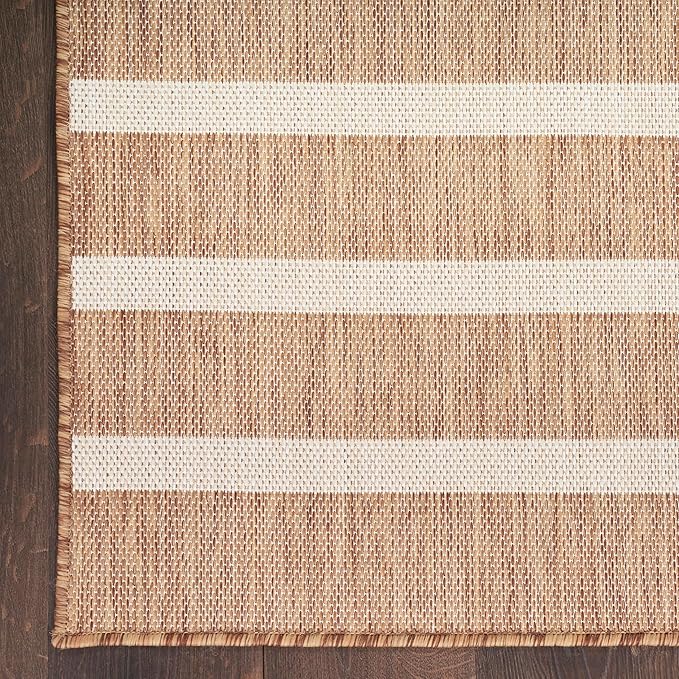 Nourison Home Positano Jute Ivory 6' x 9' Area Rug - Easy Clean, Non Shedding, Bed Room, Living Room, Dining Room, Kitchen (6' x 9')