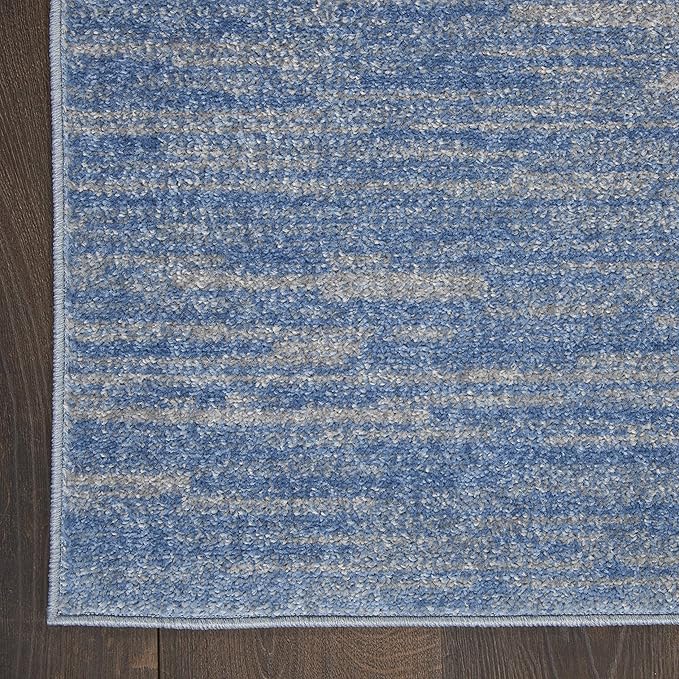 Nourison Home Nourison Essentials Blue Grey 7' x 10' Area Rug - Easy Clean, Non Shedding, Bed Room, Living Room, Dining Room, Kitchen (7' x 10')