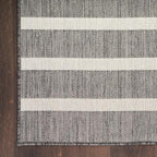 Nourison Home Positano Charcoal Ivory 2' x 6' Area Rug - Easy Clean, Non Shedding, Bed Room, Living Room, Dining Room, Kitchen (6' Runner)