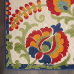 Nourison Home Aloha Multicolor 3' x 5' Area Rug - Easy Clean, Non Shedding, Bed Room, Living Room, Dining Room, Kitchen (3' x 5')