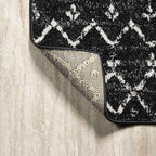 JONATHAN Y Boho Vintage Diamond Black/Ivory Indoor Area Rug 12X15 ft, Moroccan Hype for Living Room, Bedroom, Kitchen, Office, Easy-Cleaning, High Traffic, Pet-Friendly, Non-Shedding (MOH101D-15)