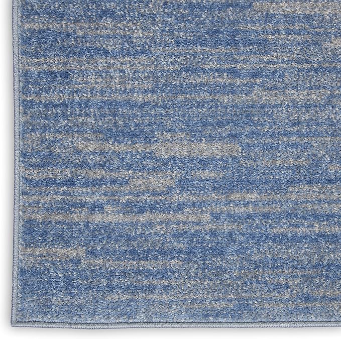 Nourison Home Nourison Essentials Blue Grey 4' x 6' Area Rug - Easy Clean, Non Shedding, Bed Room, Living Room, Dining Room, Kitchen (4' x 6')