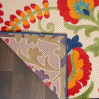Nourison Home Aloha Multicolor 9' x 12' Area Rug - Easy Clean, Non Shedding, Bed Room, Living Room, Dining Room, Kitchen (9' x 12')