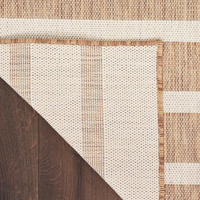 Nourison Home Positano Jute Ivory 6' x 9' Area Rug - Easy Clean, Non Shedding, Bed Room, Living Room, Dining Room, Kitchen (6' x 9')