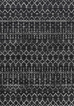 JONATHAN Y Boho Vintage Diamond Black/Ivory Indoor Area Rug 5X8 ft, Moroccan Hype for Living Room, Bedroom, Kitchen, Office, Easy-Cleaning, High Traffic, Pet-Friendly, Non-Shedding (MOH101D-5)
