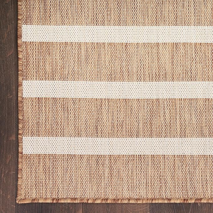 Nourison Home Positano Jute Ivory 4' x 6' Area Rug - Easy Clean, Non Shedding, Bed Room, Living Room, Dining Room, Kitchen (4' x 6')