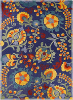 Nourison Home Aloha Navy Multicolor 9' x 12' Area Rug - Easy Clean, Non Shedding, Bed Room, Living Room, Dining Room, Kitchen (9' x 12')