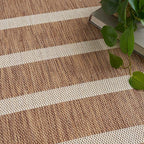 Nourison Home Positano Jute Ivory 4' x 6' Area Rug - Easy Clean, Non Shedding, Bed Room, Living Room, Dining Room, Kitchen (4' x 6')